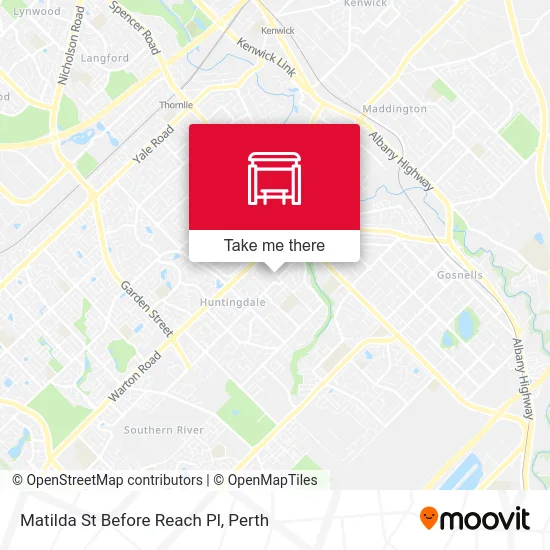 Mapa Matilda St Before Reach Pl