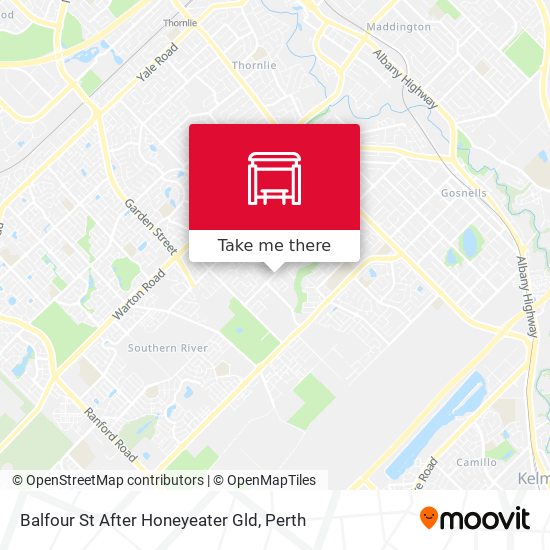 Balfour St After Honeyeater Gld map