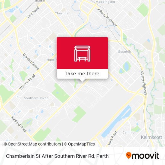 Chamberlain St After Southern River Rd map