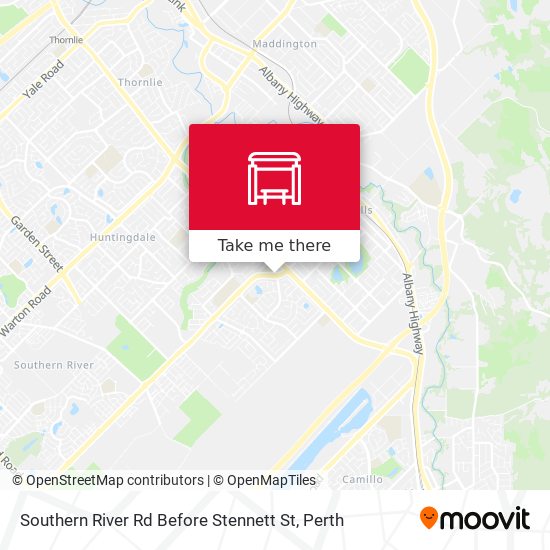 Southern River Rd Before Stennett St map