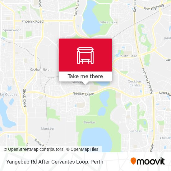 Yangebup Rd After Cervantes Loop map