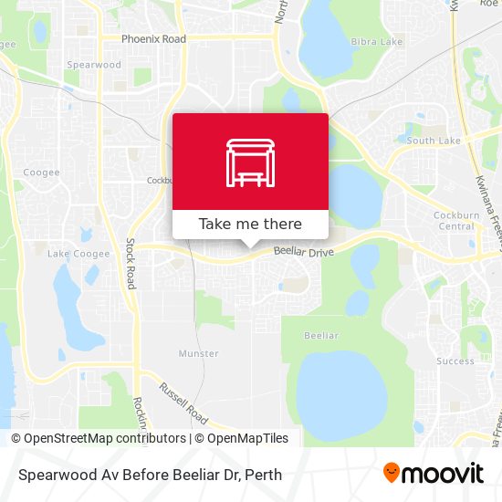 Spearwood Av Before Beeliar Dr map