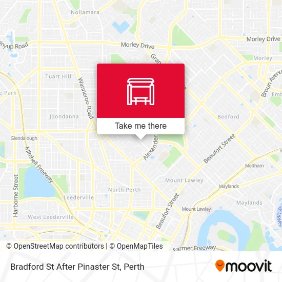 Bradford St After Pinaster St map
