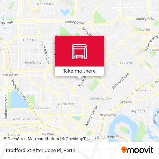 Bradford St After Cone Pl map