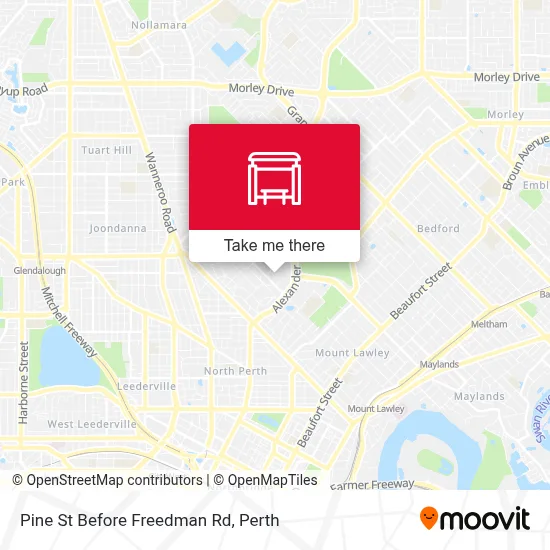 Mapa Pine St Before Freedman Rd