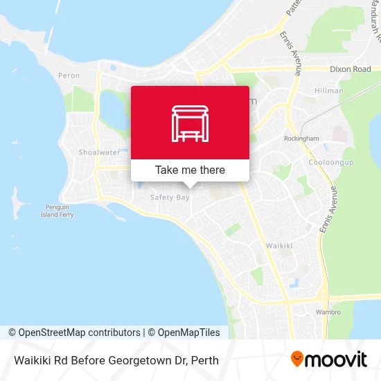 Mapa Waikiki Rd Before Georgetown Dr