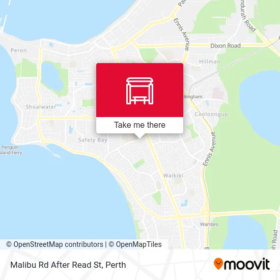 Mapa Malibu Rd After Read St