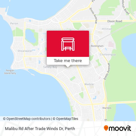 Malibu Rd After Trade Winds Dr map
