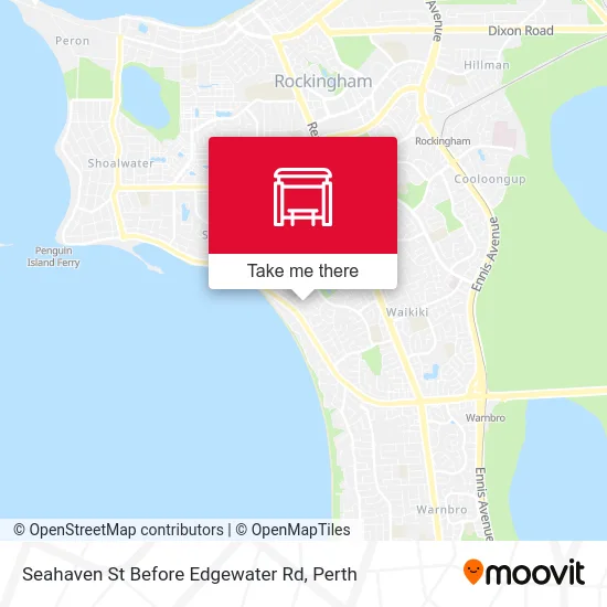Mapa Seahaven St Before Edgewater Rd