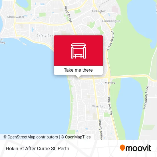 Mapa Hokin St After Currie St