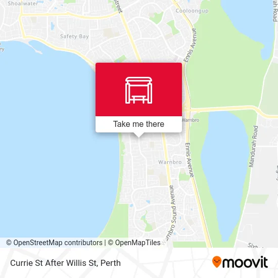 Mapa Currie St After Willis St