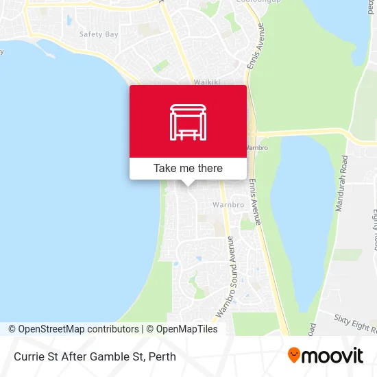 Mapa Currie St After Gamble St