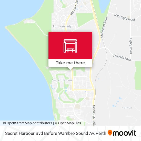 Secret Harbour Bvd Before Warnbro Sound Av map