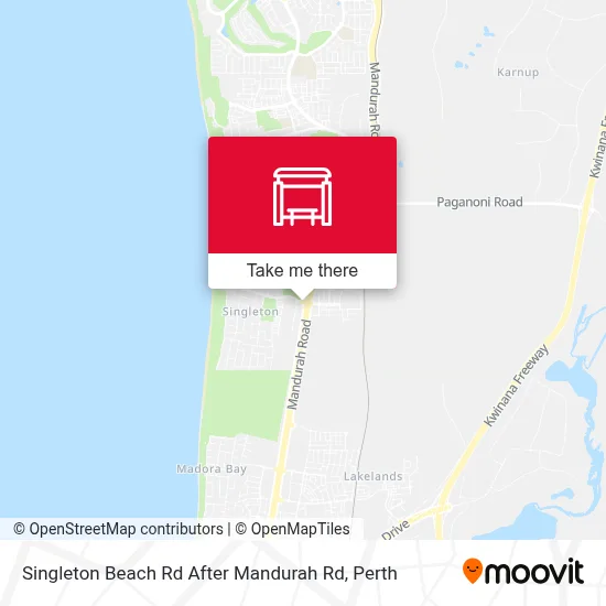 Mapa Singleton Beach Rd After Mandurah Rd