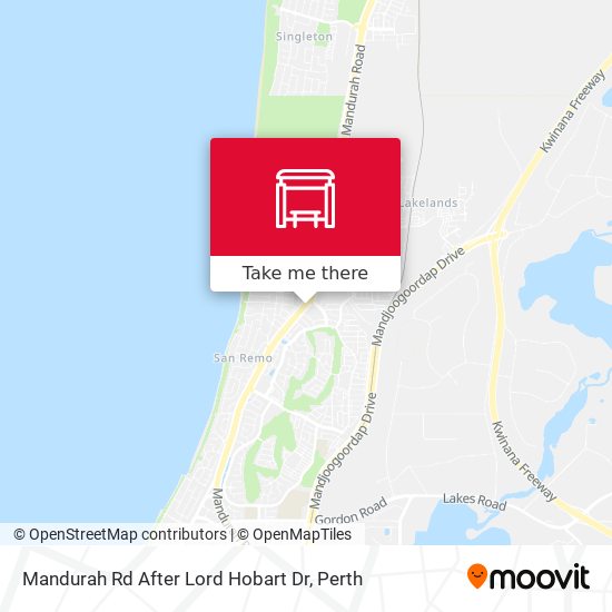 Mandurah Rd After Lord Hobart Dr map