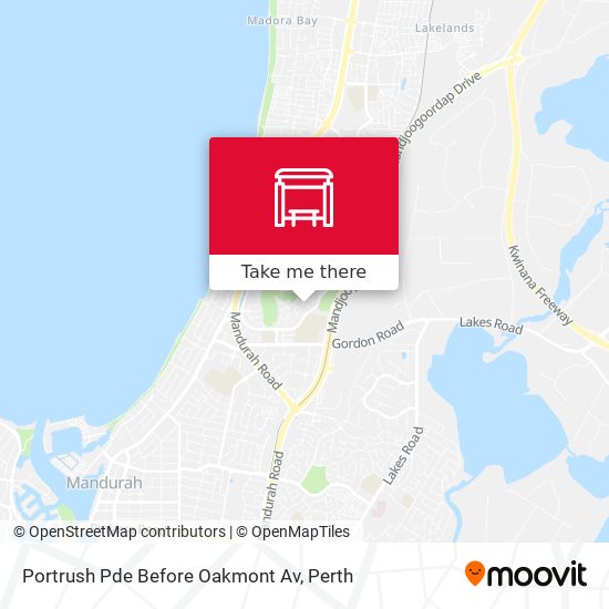 Portrush Pde Before Oakmont Av map