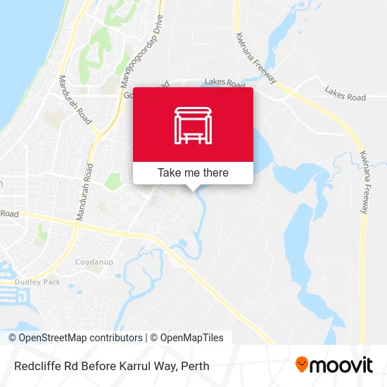 Mapa Redcliffe Rd Before Karrul Way