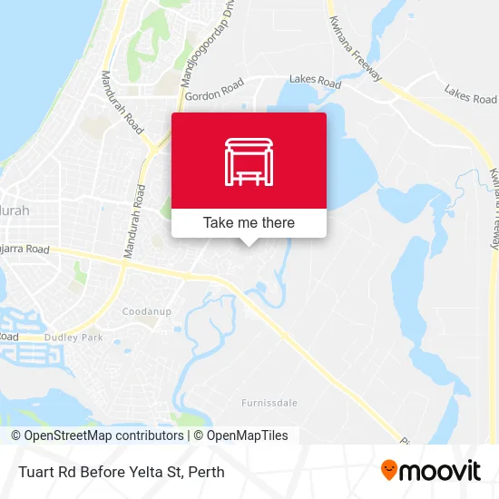 Mapa Tuart Rd Before Yelta St