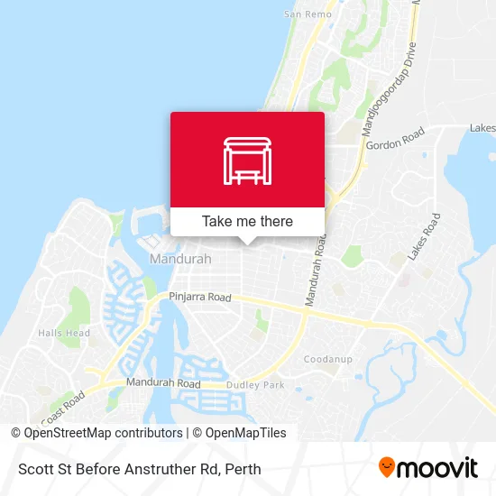 Mapa Scott St Before Anstruther Rd