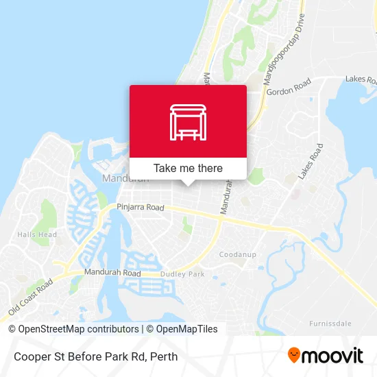 Mapa Cooper St Before Park Rd