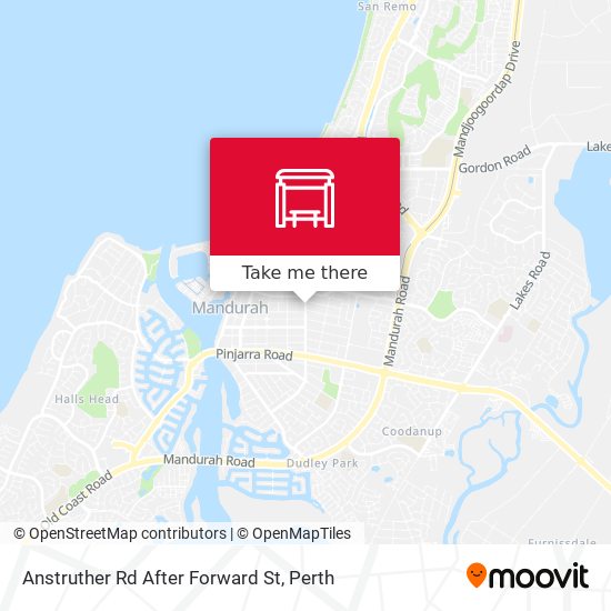 Anstruther Rd After Forward St map