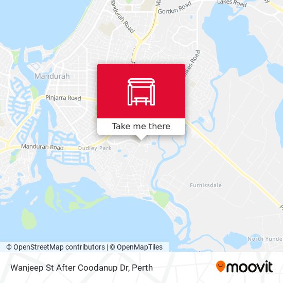 Wanjeep St After Coodanup Dr map