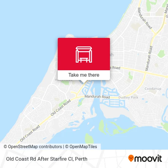 Mapa Old Coast Rd After Starfire Cl