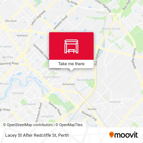Mapa Lacey St After Redcliffe St