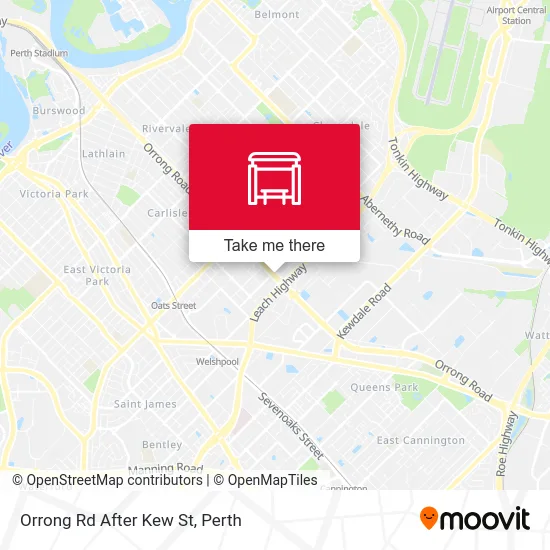 Mapa Orrong Rd After Kew St