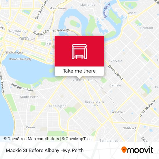 Mackie St Before Albany Hwy map