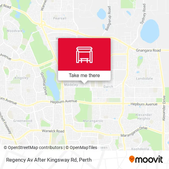 Mapa Regency Av After Kingsway Rd