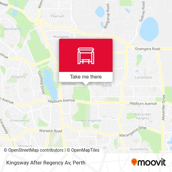 Mapa Kingsway  After Regency Av