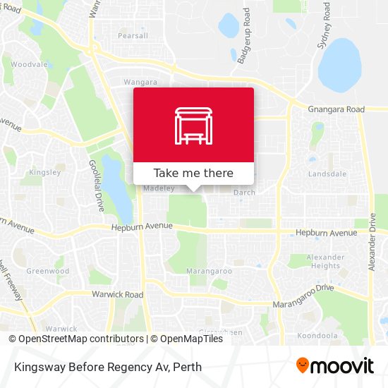 Kingsway  Before Regency Av map