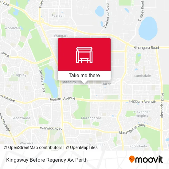 Mapa Kingsway  Before Regency Av