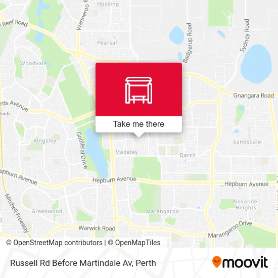 Mapa Russell Rd Before Martindale Av