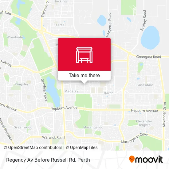 Mapa Regency Av Before Russell Rd