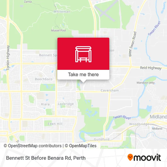 Mapa Bennett St Before Benara Rd