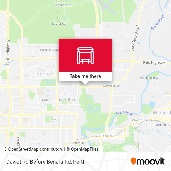 Mapa Daviot Rd Before Benara Rd