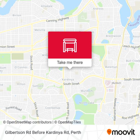 Gilbertson Rd Before Kardinya Rd map