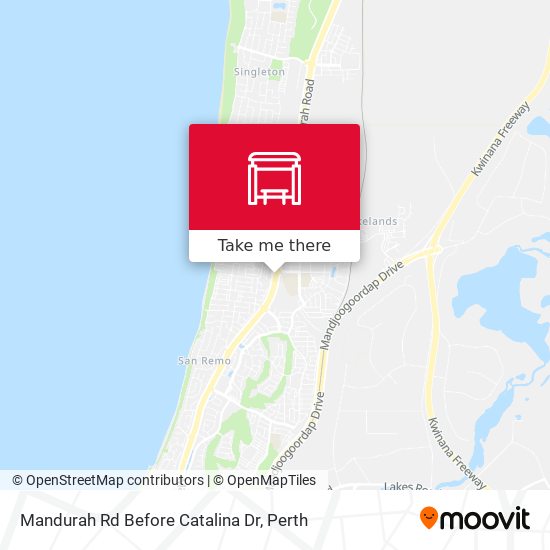 Mandurah Rd Before Catalina Dr map