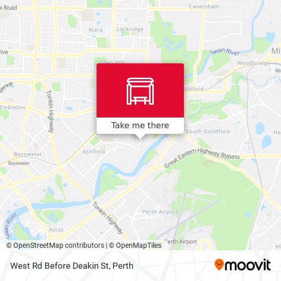 West Rd Before Deakin St map
