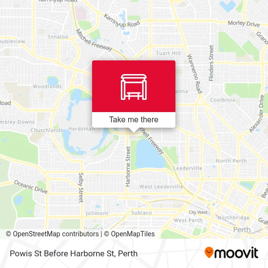 Mapa Powis St Before Harborne St