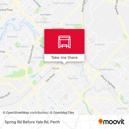 Spring Rd Before Yale Rd map