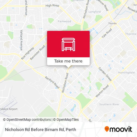 Nicholson Rd Before Birnam Rd map