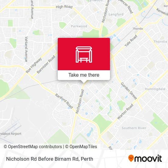 Mapa Nicholson Rd Before Birnam Rd