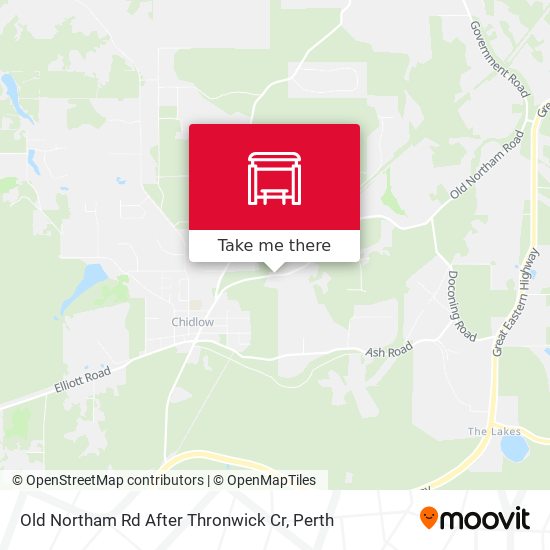 Old Northam Rd After Thronwick Cr map