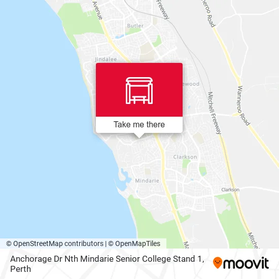 Anchorage Dr Nth Mindarie Senior College Stand 1 map