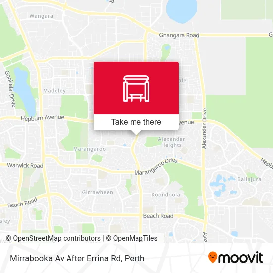 Mapa Mirrabooka Av After Errina Rd