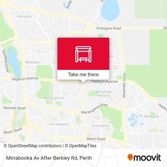 Mapa Mirrabooka Av After Berkley Rd