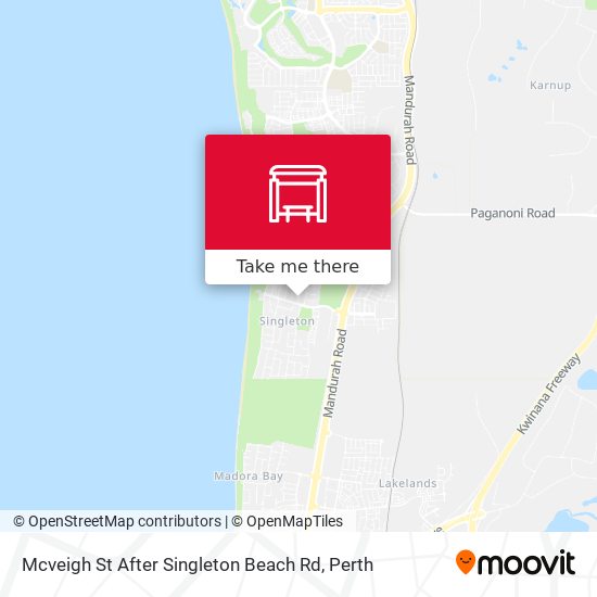 Mcveigh St After Singleton Beach Rd map